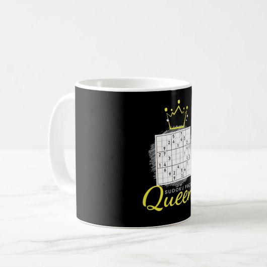 Sudoku Puzzle Queen Puzzle Japan Nerd Kaffeetasse (Vorderseite Links)