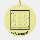 Sudoku Puzzles Design Keramik Ornament (Vorne)