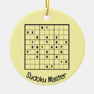 Sudoku Puzzles Design Keramik Ornament