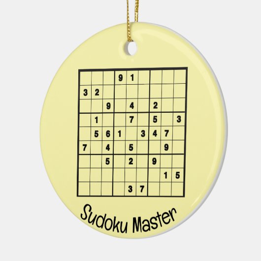 Sudoku Puzzles Design Keramik Ornament (Links)