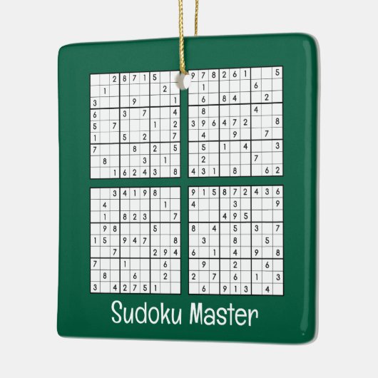 Sudoku Puzzles Design Keramikornament (Links)
