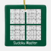 Sudoku Puzzles Design Keramikornament (Vorderseite)