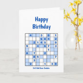 Sudoku Puzzles Geburtstagkarte Karte (Gelbe Blume)
