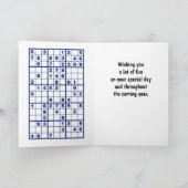 Sudoku Puzzles Geburtstagkarte Karte (Innenseite)