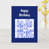 Sudoku Puzzles Geburtstagkarte Karte (Gelbe Blume)