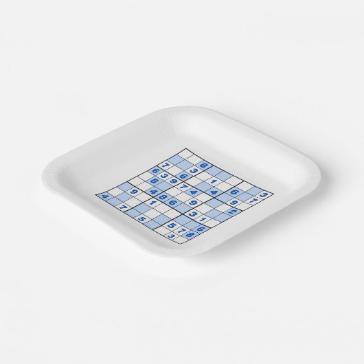 Sudoku Puzzles Pappteller (Gewinkelt)