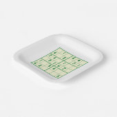 Sudoku Puzzles Pappteller (Gewinkelt)