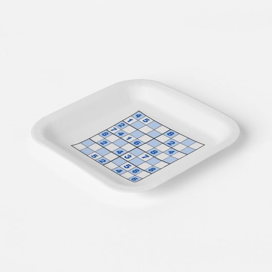 Sudoku Puzzles Pappteller (Gewinkelt)