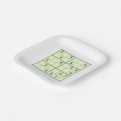 Sudoku Puzzles Pappteller (Gewinkelt)