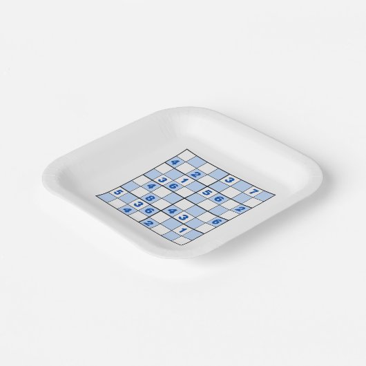 Sudoku Puzzles Pappteller (Gewinkelt)