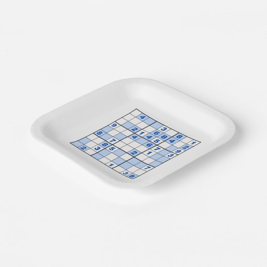 Sudoku Puzzles Pappteller (Gewinkelt)