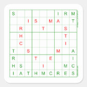 Sudoku Stickers - Weihnachtsherz (Vorderseite)
