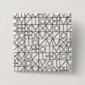 Sudoku Two-Black And White Abstract Art Button (Vorderseite)