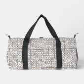 Sudoku Two-Black And White Abstract Geometric  Duffle Bag (Vorderseite)