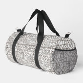 Sudoku Two-Black And White Abstract Geometric  Duffle Bag (Rechte Ecke)