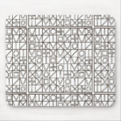 Sudoku Two-Black And White Modern Geometric Mousepad (Vorne)