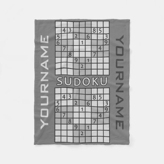 SUDOKU Vliesdecke Fleecedecke (Vorderseite)