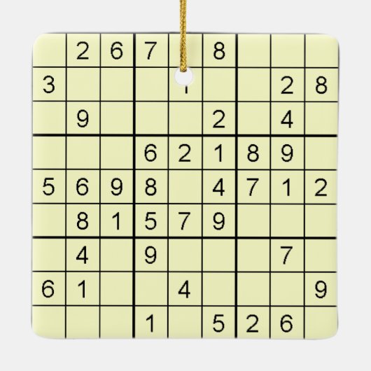 Sudoku Yellow Ornament (Rückseite)