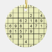 Sudoku Yellow Ornament (Vorne)