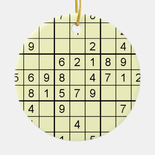 Sudoku Yellow Ornament (Vorne)