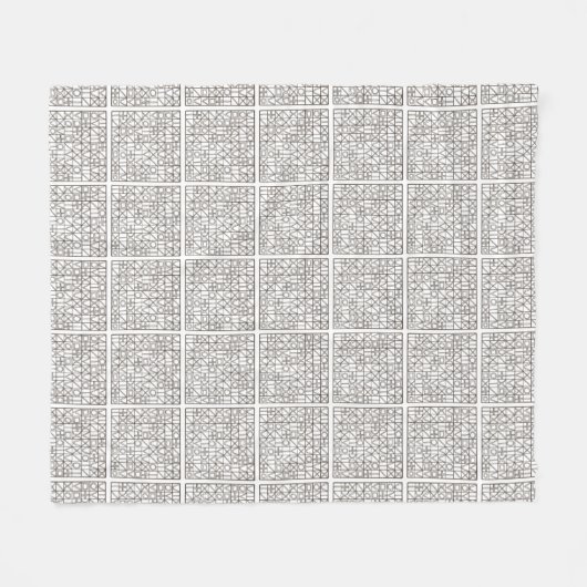 Sudoku Zwei-Schwarz-Weiß-Moderne Minimalistisch Fleecedecke (Vorderseite (Horizontal))