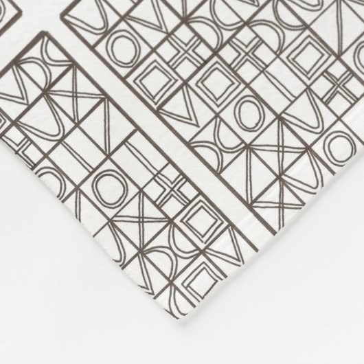 Sudoku Zwei-Schwarz-Weiß-Moderne Minimalistisch Fleecedecke (Ecke)