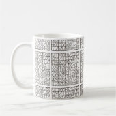 Sudoku Zwei-Schwarz-Weiß-Moderne Minimalistisch Kaffeetasse (Links)