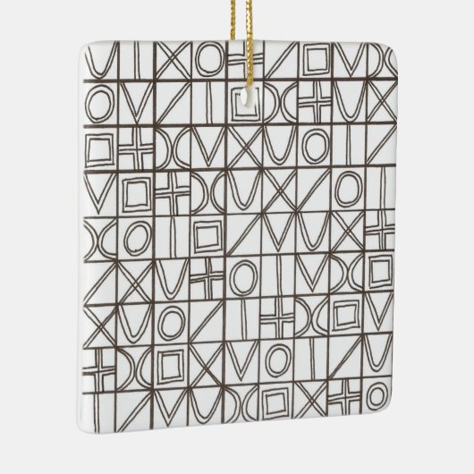 Sudoku Zwei-Schwarz-Weiß-Moderne Minimalistisch Keramikornament (Rechts)