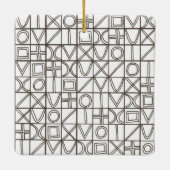 Sudoku Zwei-Schwarz-Weiß-Moderne Minimalistisch Keramikornament (Rückseite)