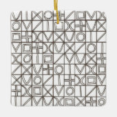 Sudoku Zwei-Schwarz-Weiß-Moderne Minimalistisch Keramikornament (Vorderseite)
