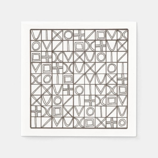 Sudoku Zwei-Schwarz-Weiß-Moderne Minimalistisch Serviette (Vorderseite)