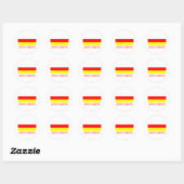 Südossetien-Flagge mit Namen Runder Aufkleber (Blatt)