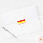 Südossetien-Flagge mit Namen Runder Aufkleber (Umschlag)