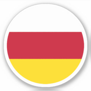 Südossetien-Flagge-Rund-Aufkleber Aufkleber