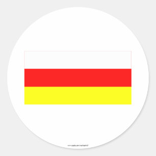 Südossetien-Flagge Runder Aufkleber