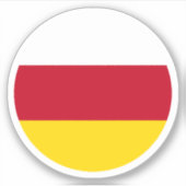 Südossetien-Flaggenrundkleber Aufkleber (Vorderseite)