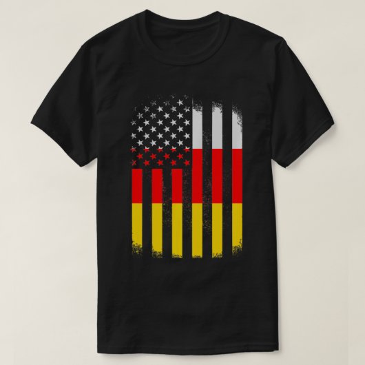 Südossetien und Amerika Fahne ossetianischer Ameri T-Shirt (Design vorne)