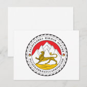 Südossetien-Wappen Postkarte (Vorne/Hinten)