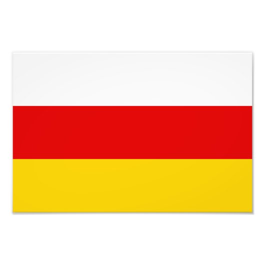 Südossetische Flagge Fotodruck (Vorne)