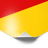 Südossetische Flagge Fotodruck (Ecke)