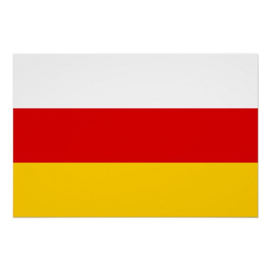 Südossetische Flagge Poster (Vorderseite)