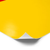 Südossetische Flagge Poster (Ecke)