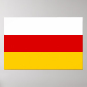 Südossetische Flagge Poster