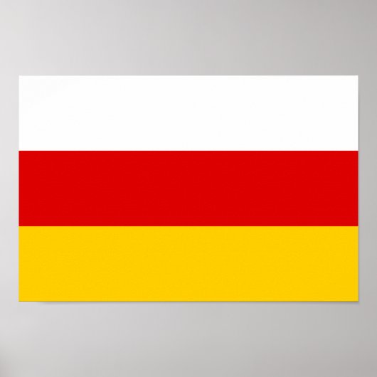 Südossetische Flagge Poster (Vorne)