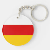 Südossetische Flagge Schlüsselanhänger (Rückseite)