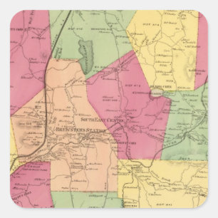 Südost, Stadt Quadratischer Aufkleber