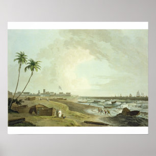 Südostansicht des Forts St George, Madras, Platte Poster