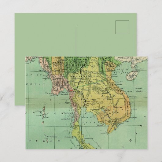 Südostasien - Antike Karte (Vorne/Hinten)