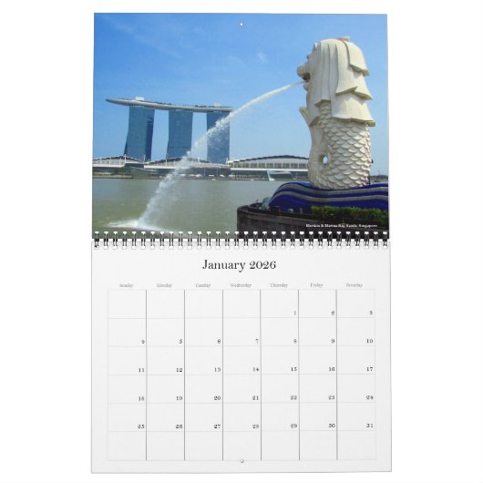 Südostasien (mit Standorten) 2025 Kalender (Jan 2026)