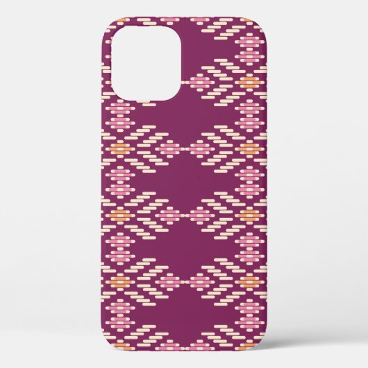 Südostasien: Retro Aborigine-Muster Case-Mate iPhone Hülle (Rückseite)